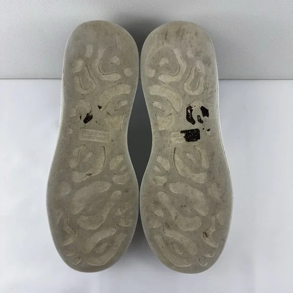 Alexander‎ McQueen Oversized Sneakers Men's White Leather Black Heel Size 43